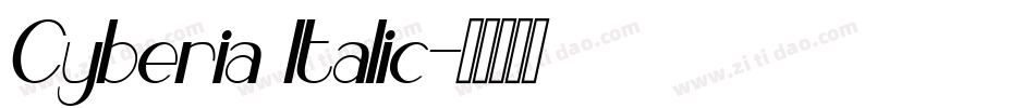 Cyberia Italic字体转换